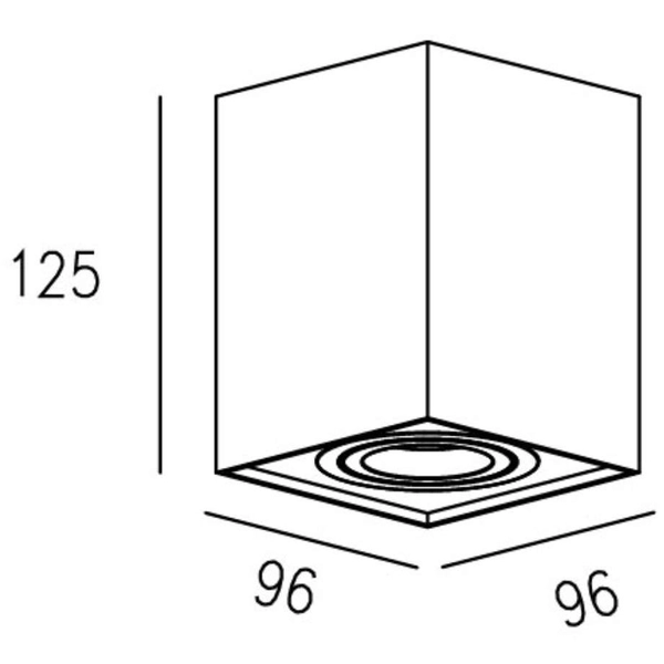 Spot Lampa sufitowa QUADRO SL 89200-BK metalowa kostka cube czarna