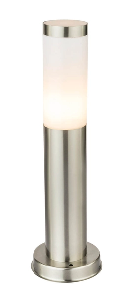 Stojąca lampa ogrodowa Boston 3158 Globo tuba IP44 stalowa srebrna