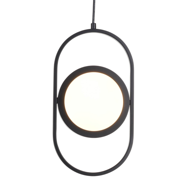 Salonowa lampa wisząca Elipse 60217A-S LED 12W 3000K okrągła czarny mat