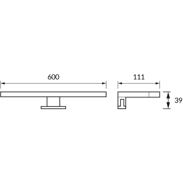 Ścienny kinkiet do łazienki Roxana 04469 LED 13W 4100K IP44 czarny