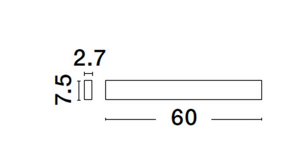 Loftowa lampa ścienna DURANGO LE42858 prostokąt LED 22W 3000K biały