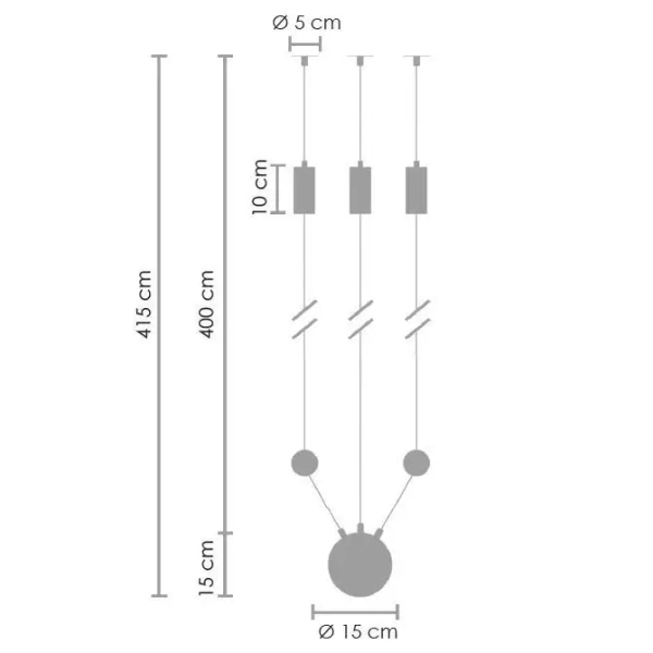 Lampa ścienna Linea XT012-3W Step podwieszana do sufitu czarna