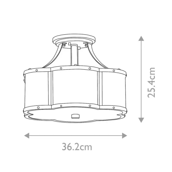 Szklana lampa sufitowa CHANCE QN-CHANCE-SF-S-PN polerowany nikiel