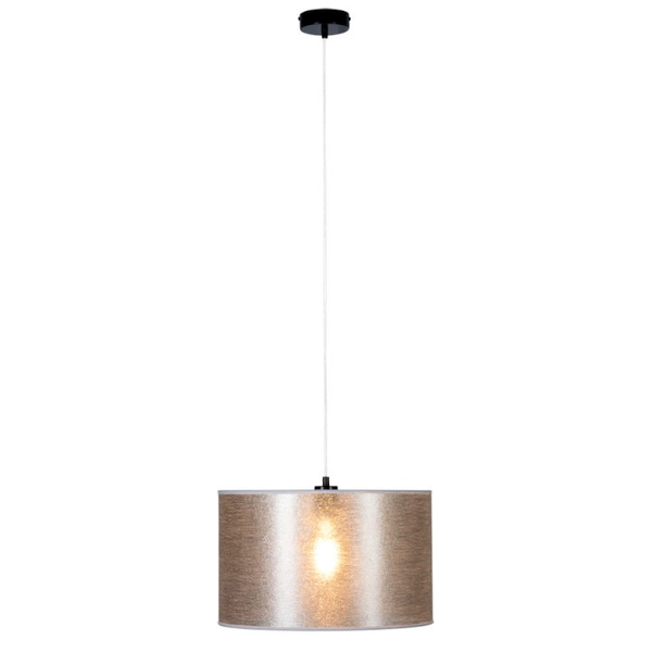 Wisząca lampa NEVOA 154930104 abażurowa okrągły zwis loftowy srebrny