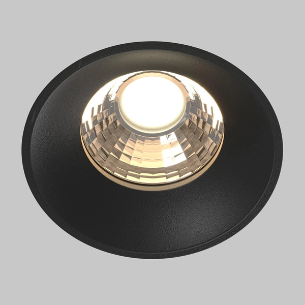 Lampa podtynkowa Round DL058-12W3K-TRS-B LED 12W 3000K do jadalni czarna