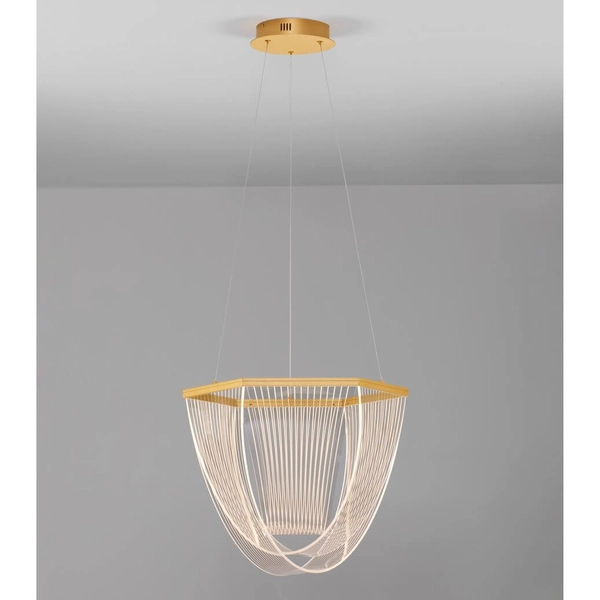 Lampa zwisająca HUARAL LE44435 LED 35W 3000K do salonu siatka złota