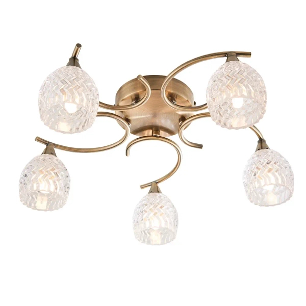 Szklana lampa sufitowa do salonu Boyer BOYER-5AB chromprzezroczysty