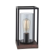Industrialna stołowa lampa Caleb 93036 ramka czarna brązowa