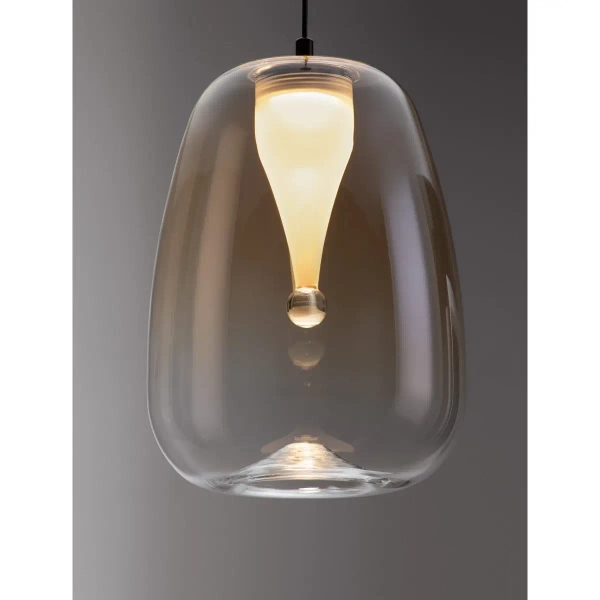 Owalna lampa wisząca JAREVIA LE45125 LED 3W 3000K szklana złota