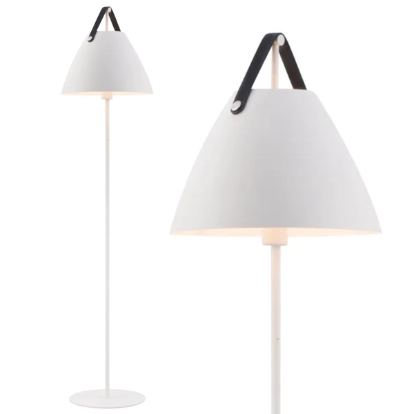Lampa podłogowa Strap 46234001 Nordlux metalowa biała