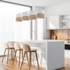 Lampa wisząca na listwie tuby Linobianco 6576 TK Lighting biała brązowa