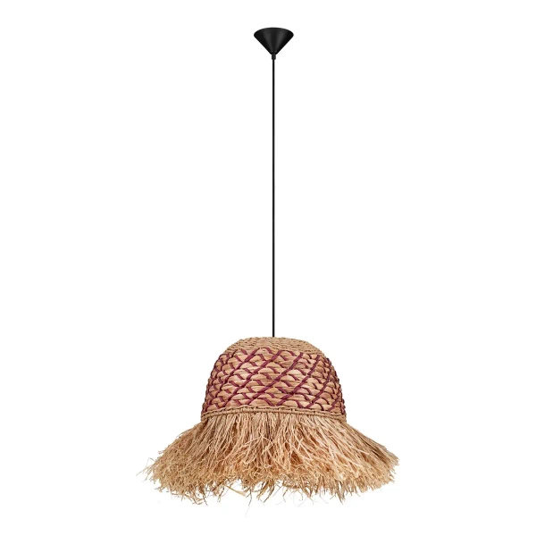 Rustykalna lampa wisząca FANLIZA LE45358 drewniana brązowa