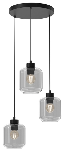 Lampa wisząca sypialniana Sombra MLP8375 przydymiona czarna