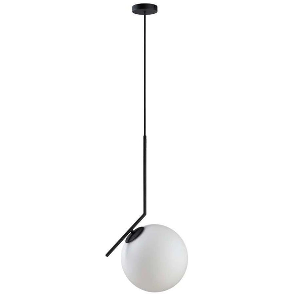 LAMPA wisząca CONDI MDM-7475/1-L-G MDECO modernistyczna OPRAWA szklany ZWIS kula ball mosiądz biała