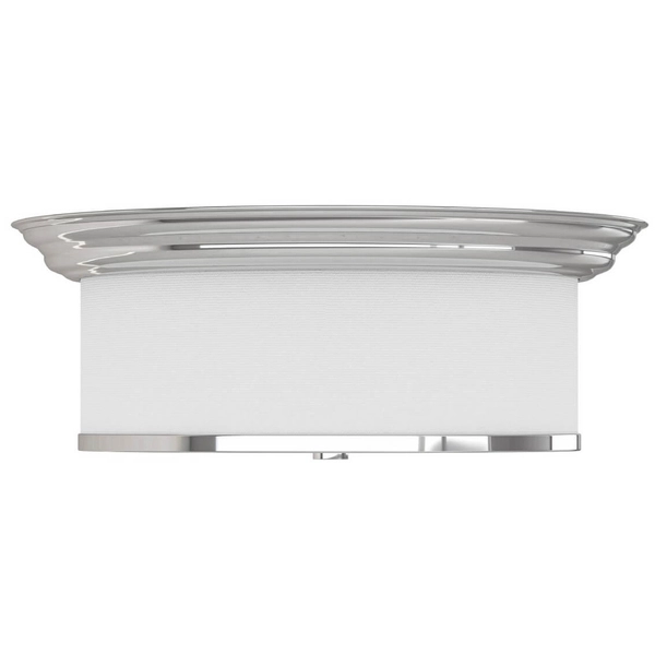 Okrągły plafon abażurowy Famburo sufitowa lampa chrom biała