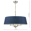Lampa wisząca Down DOW0423-EH Dar Lighting wzorzysta owal do salonu niebieska