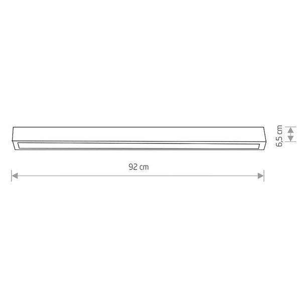 Plafoniera do jadalni STRAIGHT CEILING 7558 biała lampa na sufit