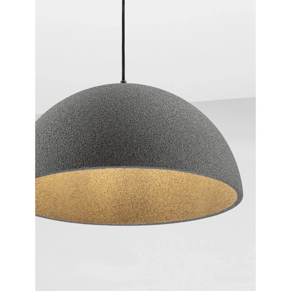 Salonowa lampa wisząca NAVIRTA LE45341 kopuła do kuchni szara
