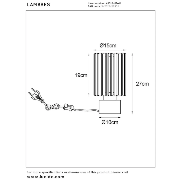 Nowoczesna lampa na stół Lambres 45510/01/41 do salonu beżowa