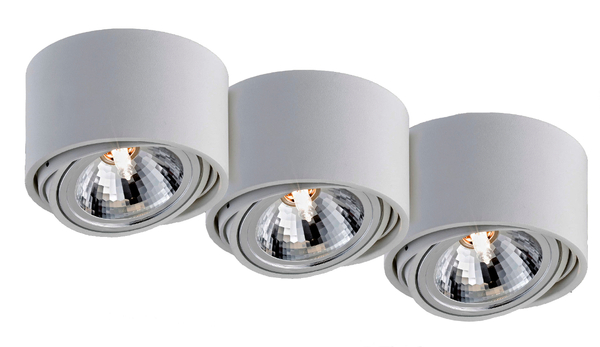 Regulowany plafon LUMOS 3 70253301 Kaspa natynkowy downlight biały