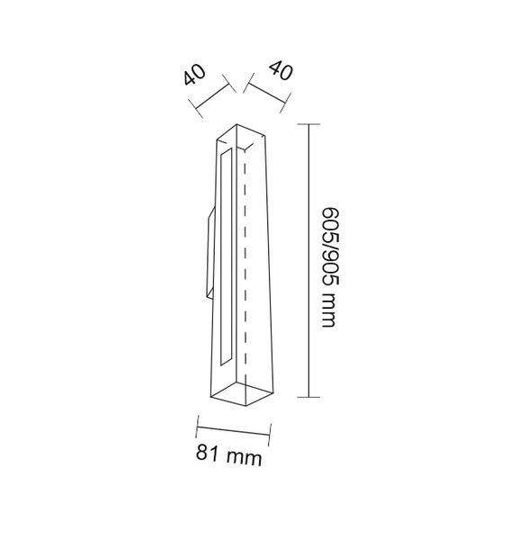LAMPA ścienna OTARU 8641 Shilo łazienkowa OPRAWA metalowa KINKIET listwa LED 19,2W 4000K IP44 czarna