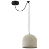 Lampa wisząca loft do salonu szara z abażurem Broni OUTLET