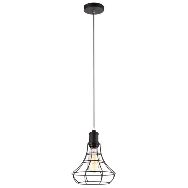 Wisząca LAMPA druciana SYNTHIA MDM2268-1 Italux industrialna OPRAWA metalowa ZWIS klatka czarna