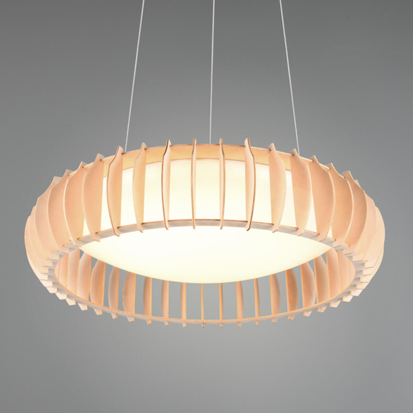 Żyrandol salonowy Monte R32171930 LED 40W 3000-6500K pilot drewno biały