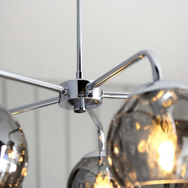 Molekułowa lampa wisząca Dimple 97972 Endon dymiona srebrna chrom