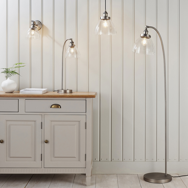 Lampa wisząca Hansen 91738 Endon industrialna stal szczotkowana