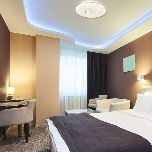 Plafon LAMPA sufitowa DIAMOND 313492 Polux geometryczna OPRAWA natynkowa LED 24W 3000K - 6500K do łazienki biała