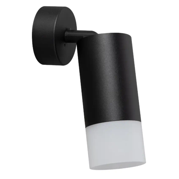 Punktowa lampa ścienna Sonaya LP-2803/1W BK tubka mleczny czarny