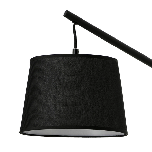 Drewniana lampa stołowa GARDA AZ5644 Azzardo abażur metal czarny