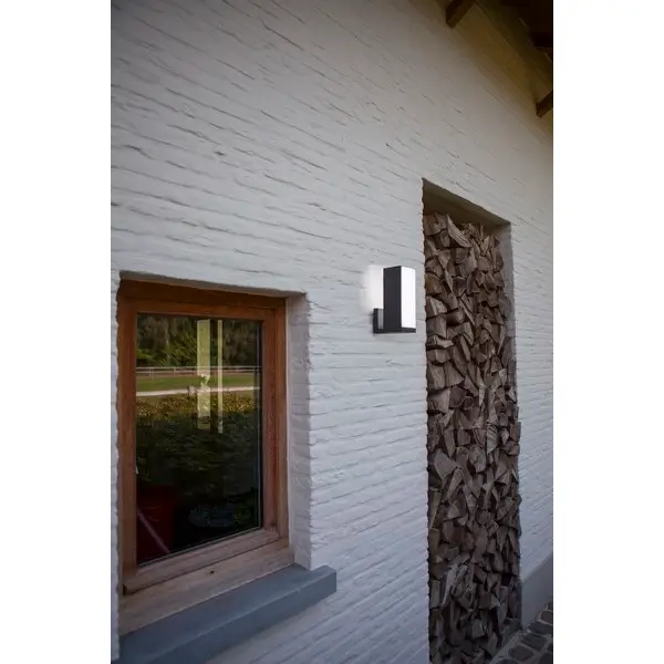 Zewnętrzna LAMPA ścienna CUBA 5193810118 Lutec metalowa OPRAWA kinkiet LED 14W 2700K - 6500K regulowany IP54 szary