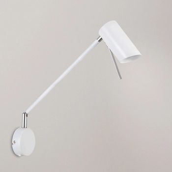 Kinkiet LAMPA ścienna MILLY 21-73907 Candellux metalowa OPRAWA reflektorek na wysięgniku regulowany biały