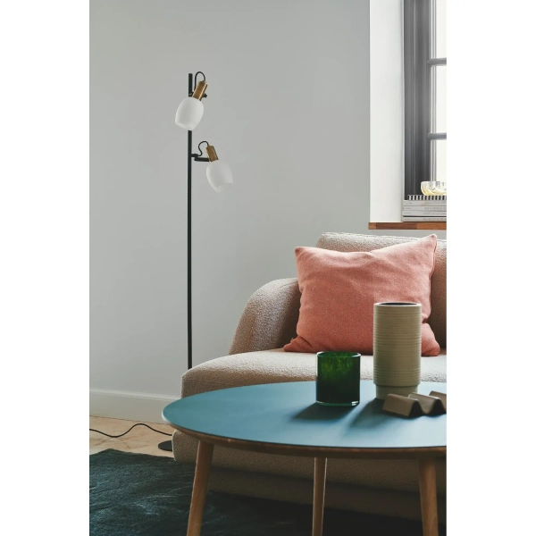 Lampa podłogowa regulowana Arild 2312324003 do czytania czarny mosiądz