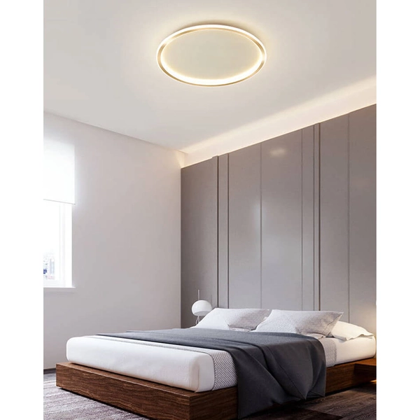 Okrągły plafon ABR-PLO-36W-60CM-CCT LED 36W regulacja barwy biały złoty