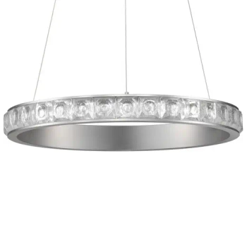 Wisząca lampa z kryształkami MONTALO LE45402 LED 35W 3000K glamour srebrna