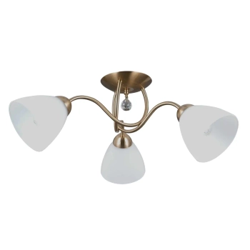Potrójna sufitowa lampa Lugano PND-5643-3-HBR metalowa chrom biała
