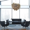 Modernistyczna lampa wisząca BENTO PND-7273-S-8-CGN szklana bubbles koniak