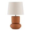 Geometryczna lampa stołowa VILESTO LE45289 do sypialni brązowa beżowa