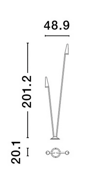 Ogrodowa lampa stojąca CUAUTLA LE71464 Luces Exclusivas LED 17W 3000K IP54 czarna