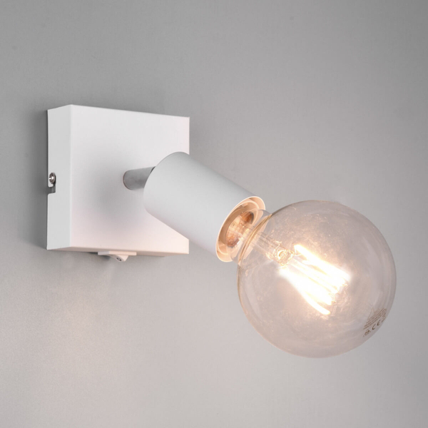Kinkiet LAMPA ścienna VANNES  R80181731 RL Light regulowana OPRAWA metalowy reflektorek loftowy biały mat