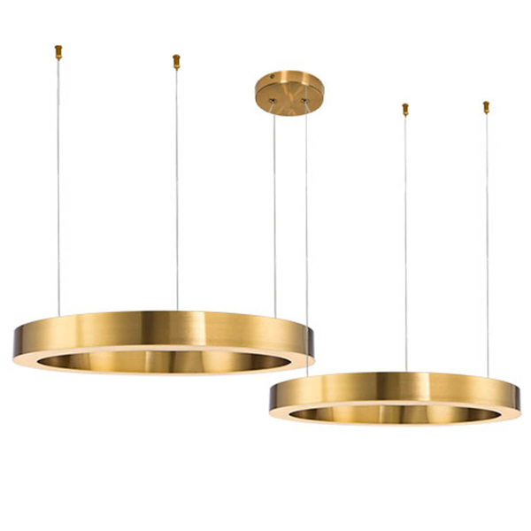Wisząca lampa Circle ST-8848-60+80 brass Step LED 144W 3000K pierścienie mosiądz