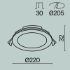 Lampa sufitowa Stockton DL017-6-L18W3-4-6K LED 18W 3000-6000K IP44 biała