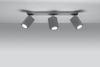 LAMPA sufitowa SL.0457 metalowa OPRAWA listwa regulowane reflektorki szara