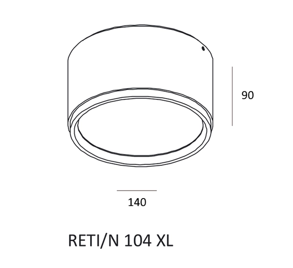 Metalowy plafon Reti 310403121 LED Elkim 20W 3000K okrągły aluminium biały
