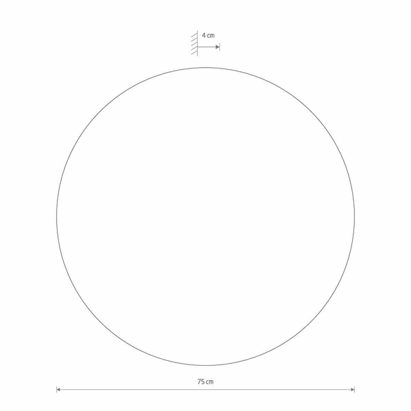 Okrągły kinkiet naścienny Ring 11178 LED 22W 3000K drewniany brązowy czarny
