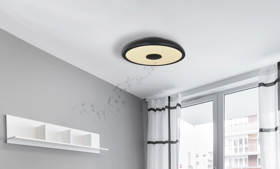 Lampa sufitowa Raffy 41366B z głośnikiem LED 18W 3000-6500K czarna