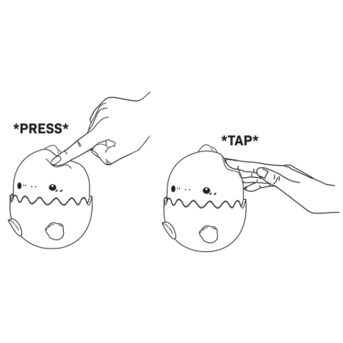 Dekoracyjna lampka nocna Baby 326973 Polux RGB dinozaur różowa